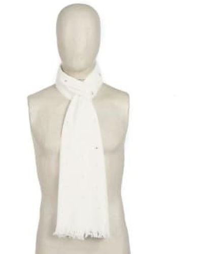 Universal Works Long Scarf Embroidery Ecru P2569 -one Size - White