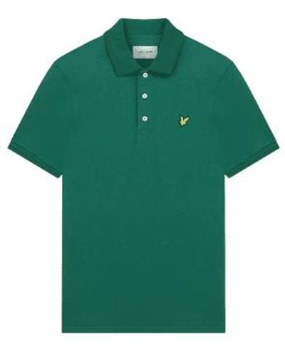 Lyle & Scott Einfaches polo -hemd englisch grün
