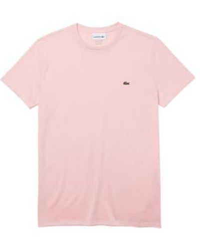Lacoste Pima Cotton T Shirt Th6709 7Sy Pink - Rosa