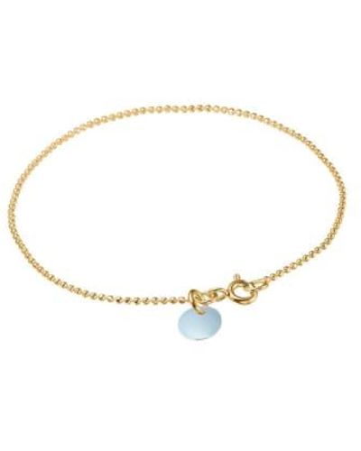 Enamel Copenhagen Bracelet en chaîne avec charme bleu - Métallisé