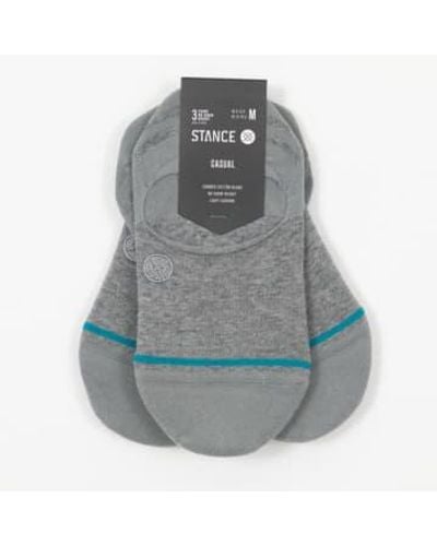 Stance 3 pack no show invisible trainer socken in grau