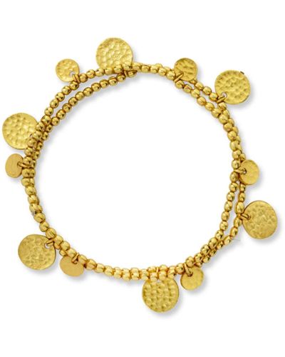 Ashiana Libra Gold Coin Bracelet - Metallic
