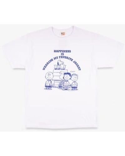 Buzz Rickson's Buzz Ricksons Peanuts My Favourite Jacket T Shirt - Bianco