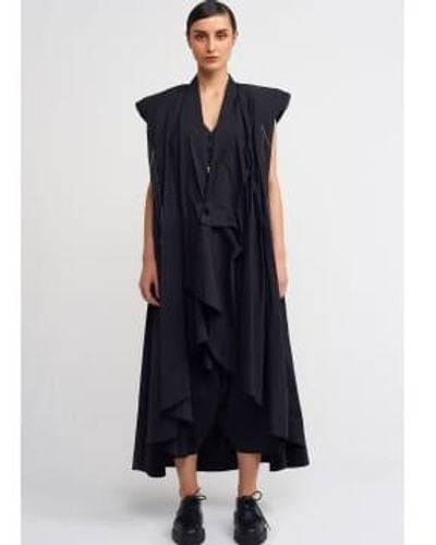 New Arrivals Nu Sleeveless Coat With Dipped Hem - Blue