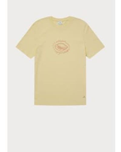Paul Smith Gelbes shell-druck-t-shirt