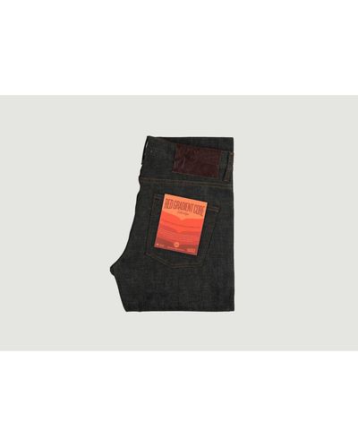 Naked & Famous Super Guy Red Gradient Core Selvedge Jeans - Black