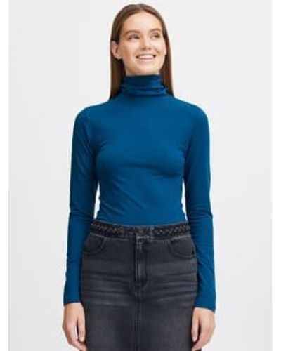 B.Young Pamila Roll Neck Uk 16 - Blue