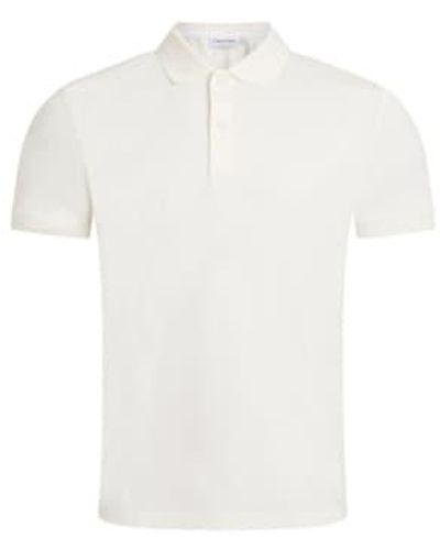 Calvin Klein Polo lgado algodón liso - Blanco