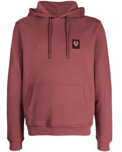 Belstaff Patch Popover Hoody Mulberry S - Red