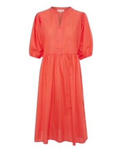 Soaked In Luxury Hot Coral Josie Dress Xs - Red