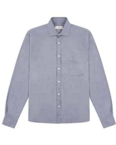 Burrows and Hare Flannel Shirt L - Blue