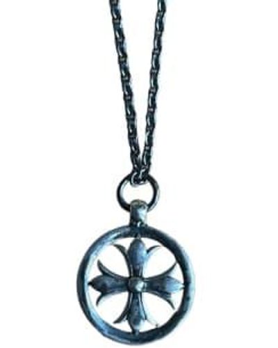 CollardManson Lund Cross Necklace - Blu
