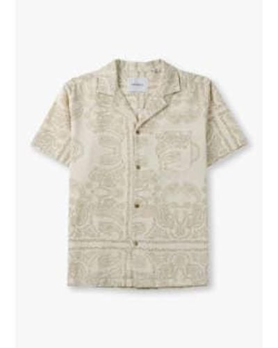 Les Deux Mens Lesley Paisley Shirt In Light Ivory - Neutro