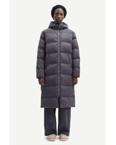 Samsøe & Samsøe Sero Coat Slate Grey - Azul