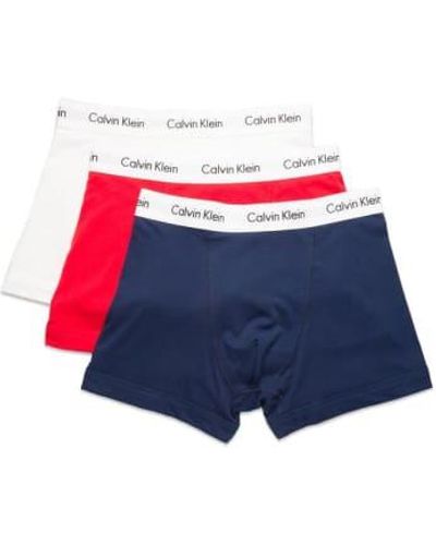 Calvin Klein Boxer Lot De 3 Caleçon Coton Stretch - Multicolore