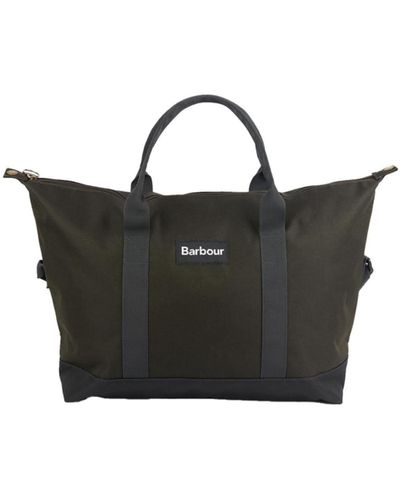 Barbour Highfield Canvas Holdall Navy - Black