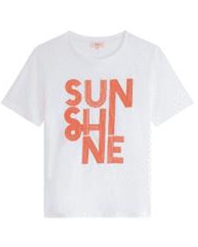 Suncoo Medan 'sunshine' t-shirt in weiß von