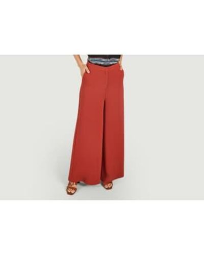 King Louie Peppa Woven Crepe Trousers 38 - Red