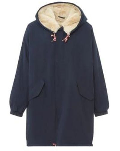 Bellerose Laos Fur Hood Coat Zero - Blue