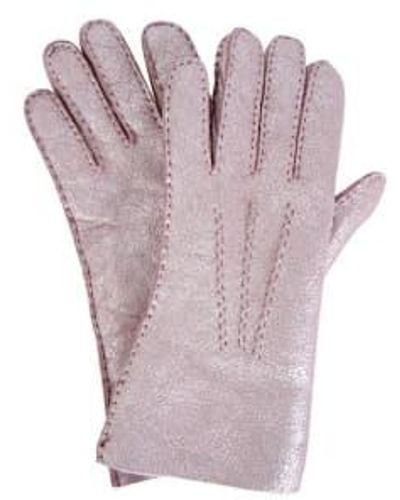 Gala Ladies Shimmer Shearling Gloves - Viola