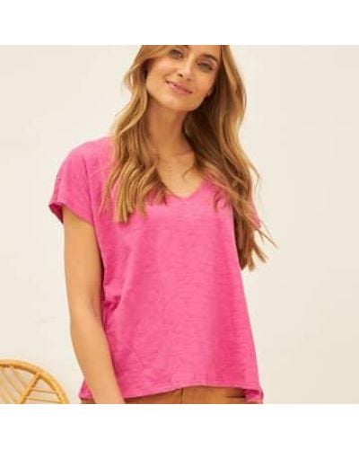 Chico Soleil T -Shirt Col V. - Pink