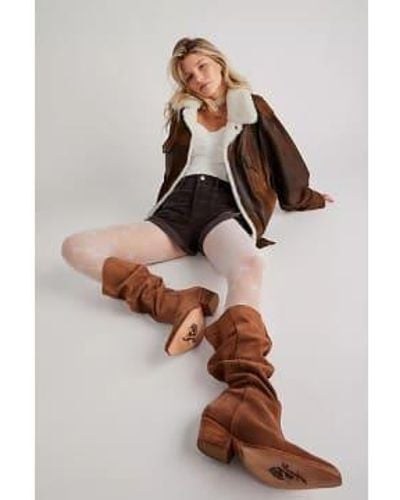Free People Sway Low Slouch Boots - Brown