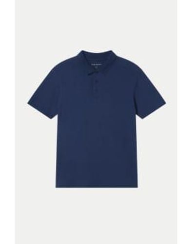 Thinking Mu Night Hemp Polo Shirt / S - Blue
