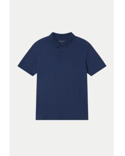 Thinking Mu Night Hemp Polo Shirt / S - Blue