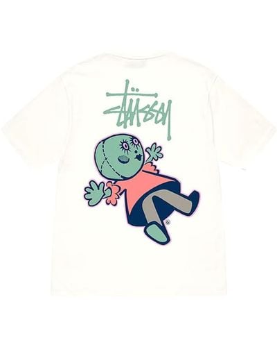 Stussy Stussy Dollie Pigment Dyed Tee Off White - Blu