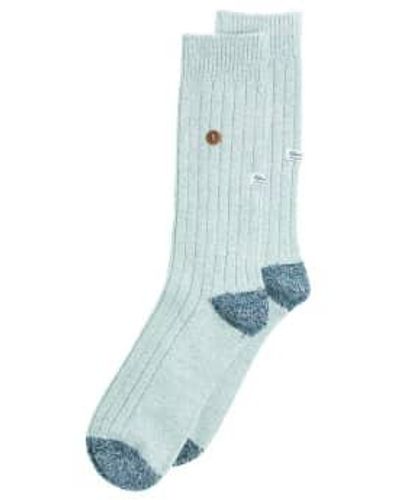 Alfredo Gonzales Grey And Wool Socks M - Blue