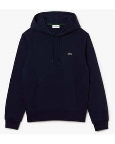 Lacoste Sudara con capucha algodón orgánico azul marino