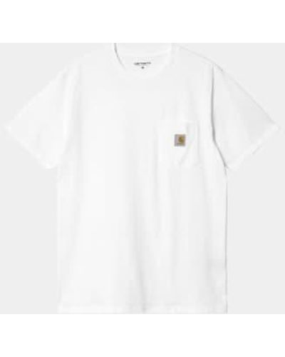 Carhartt T-shirt s/s pocket - Weiß