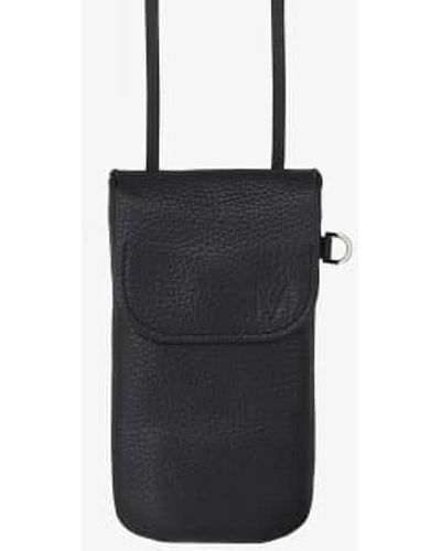 Mplus Design Leather Phone Bag No1 In Leather - Black