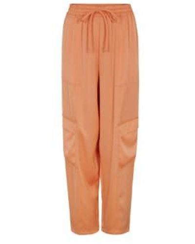 SOFT REBELS Srmallow Coral Reef Trousers Xs - Brown