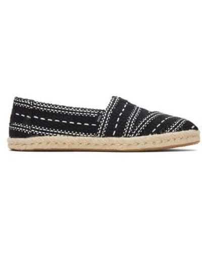 TOMS Womens chunky global woven rope alpargata - Blau