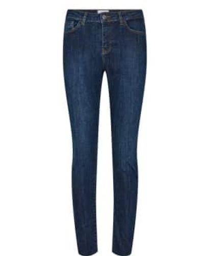 Numph Nusidney Dark Denim Cropped Jeans 34 - Blue