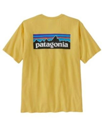Patagonia P 6 Logo Responsibili Tee Milled - Giallo