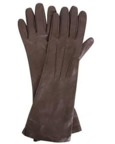 Gala Mud Ladies Leather Mid Length Glove W Silk Lining Fango / 7 - Brown