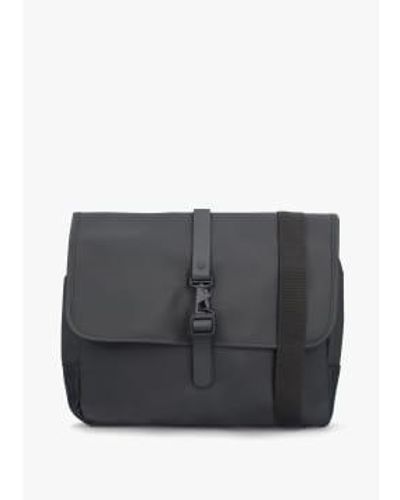 Rains Messenger Bag In 3 - Nero