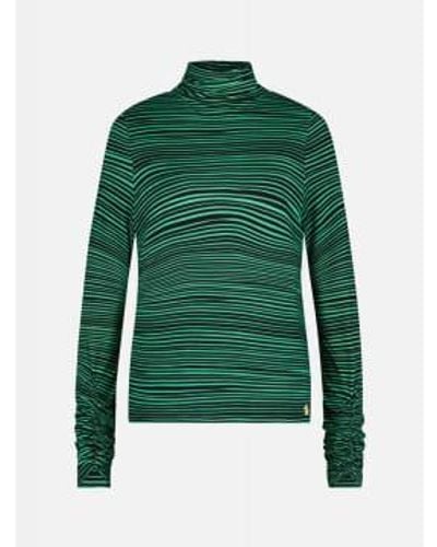 FABIENNE CHAPOT Feeling Green Painted Stripe Jade Top Xs