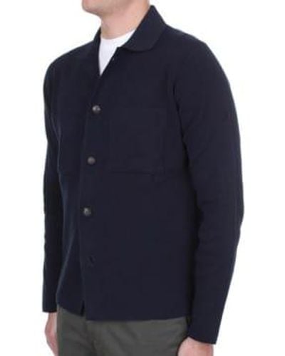 FILIPPO DE LAURENTIIS Cárdigan chaqueta campo azul marino en algodón súper suave