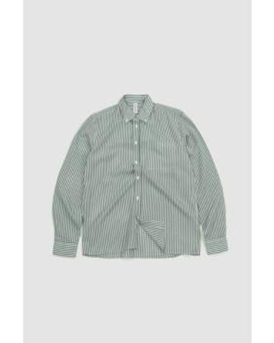 Another Aspect Otra camisa 1.0 stripe hoja perenne/blanca - Verde