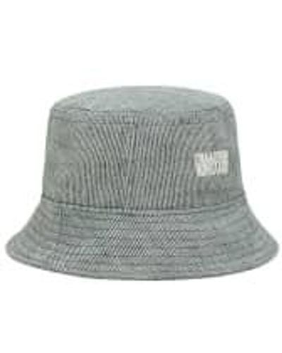 Mads Nørgaard Hickory Stripe Bully Hat M/l - Gray