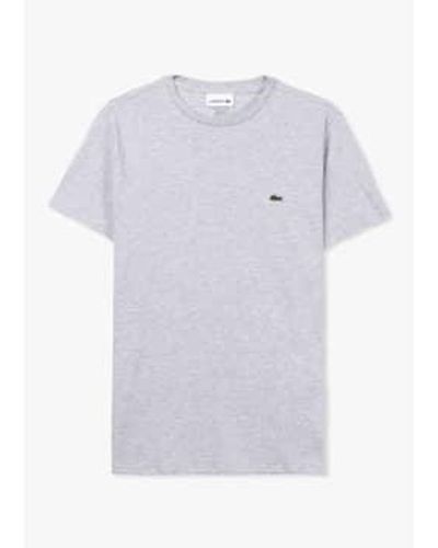 Lacoste Herren pima-baumwoll-t-shirt in grau - Weiß