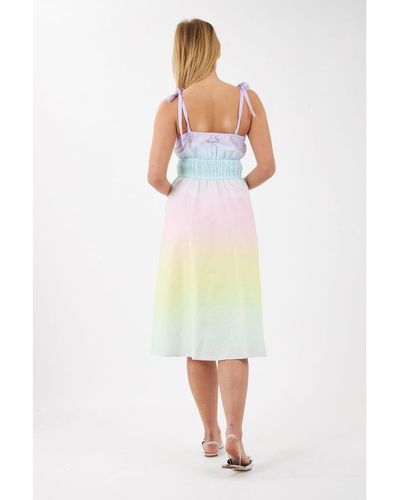 Olivia Rubin Womens Sophie Ombre Sun Dress In Pastel Ombre - Bianco