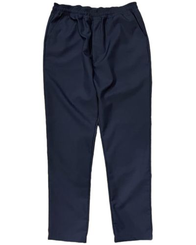 CAMO New Eclipse Elastic Trousers Wool Navy - Blu