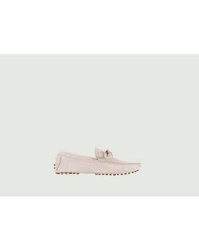 Bobbies Ayrton Suede Loafers 2 - Bianco