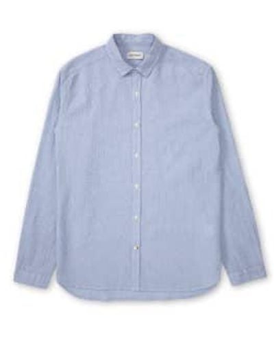 Oliver Spencer Hughes Clerkenwell Tab Shirt - Blu