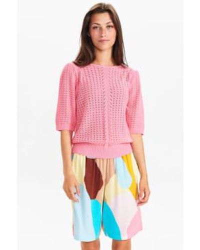 Numph Nuara Pullover In Pink - Rosa