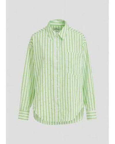 Essentiel Antwerp Fevertree Poplin Shirt /white Xs - Green